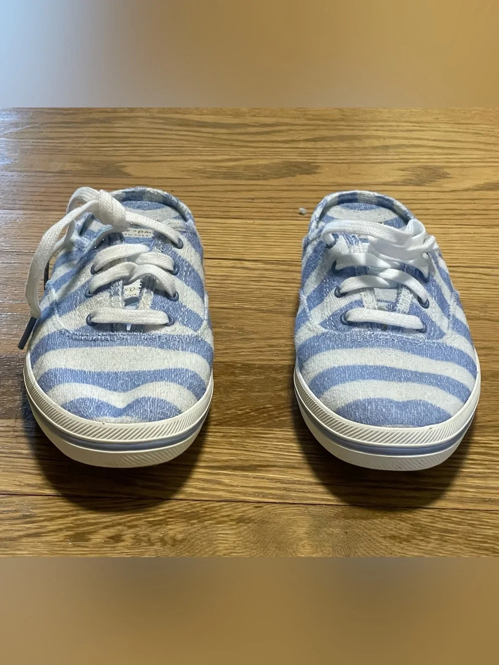 NWOT - Keds x Kate Spade Moxie Mule Terry Cloth Blue Striped Slip On Sneakers
